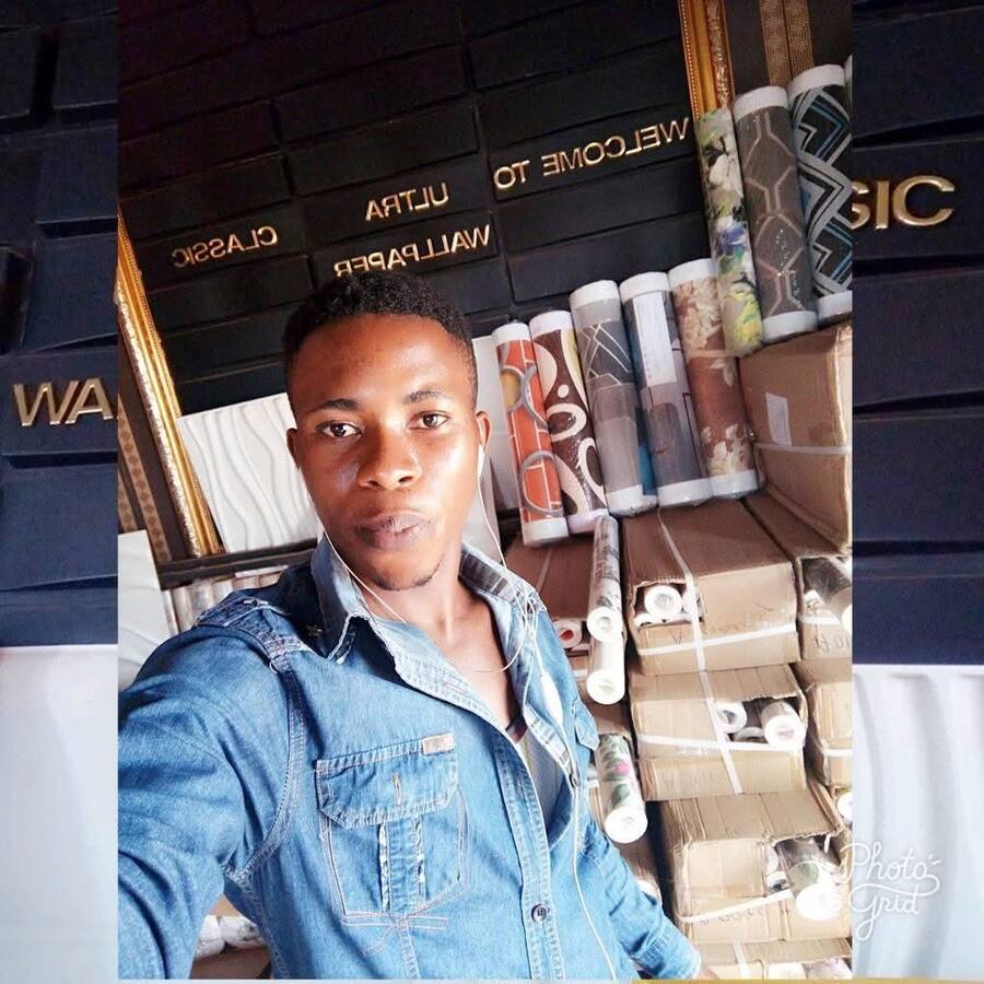 Christian Asuquo throwback: Working at the wallpaper store