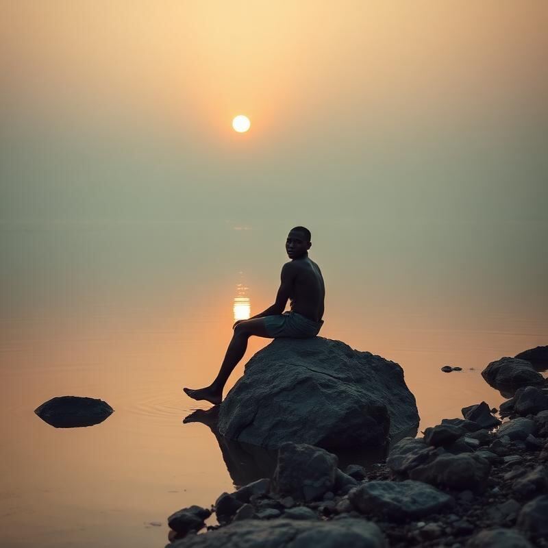 Reflection scene from West Africa
